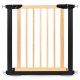 Adjustable safety gate for stairs and doors 74–80 cm, metal and wood