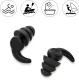 Reusable Silicone Earplugs, Black