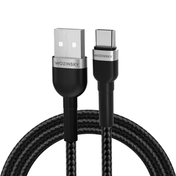Wozinsky WNBAC2 USB-A to USB-C Cable, 2.4A, 2m, Black