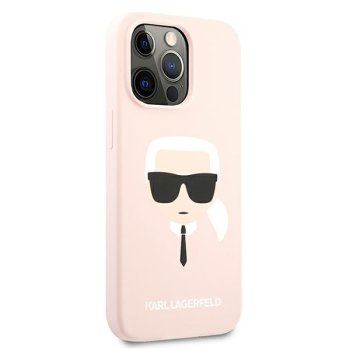 Karl Lagerfeld Silicone Karl's Head Case for iPhone 13 Pro / 13 - Light Pink