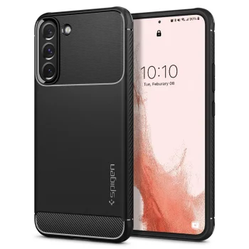 Spigen Rugged Armor Case for Samsung Galaxy S22, Matte Black