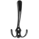 Ruhhy Wall Coat Hooks, Black, 5 pcs