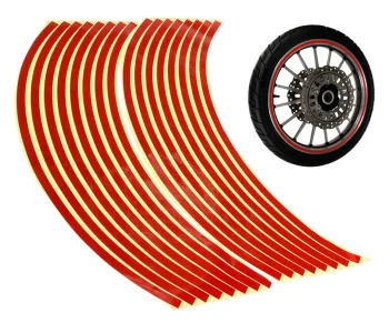 Reflective Wheel Rim Stickers AG555B, Red