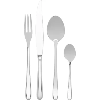 Alessi Caccia 24-Piece Cutlery Set, Stainless Steel, Silver