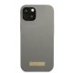 Чехол Guess Silicone Logo Plate MagSafe для iPhone 13 mini, серый