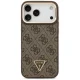 Guess 4G PU Triangle Logo & Stand Camera Magsafe Phone Case Cover iPhone 17 Pro Max - Brown