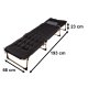 Folding Camping Cot with Mattress Portable Travel Bed 193 cm, Black