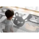 Kids Puzzle Foam Mat 180x180cm, grey animals