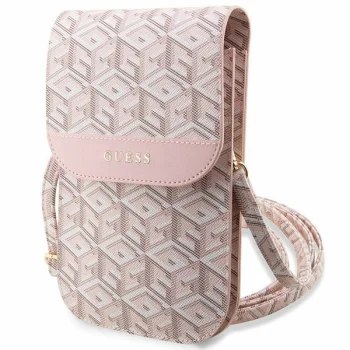 Guess Handbag G Cube Stripe for Phone, Pink