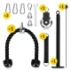 Cable Pulley System 4FIZJO for Upper and Lower Lat Pulldown