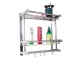 Hanging Bathroom Shelf Organizer with 2 Tiers and Hooks