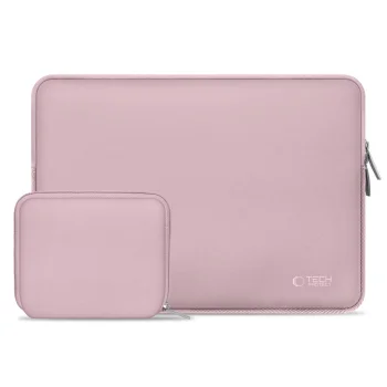 Tech-Protect Neoslim 15-16" Laptop Bag with Accessory Pouch, Pink