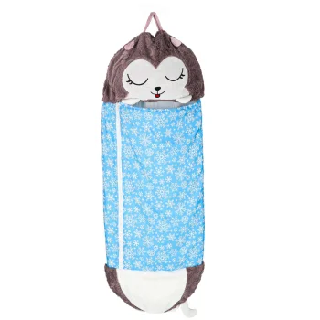 Kids Travel Sleeping Bag with Pillow 2in1 125x50cm, Blue