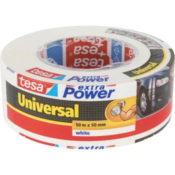 Tesa extra Power Fabric Duct Tape 50 m x 50 mm, White 56389
