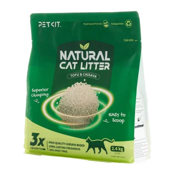 Petkit Natural Cat Litter Plant-Based Clumping Litter 4 x 2.4 kg