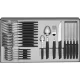 Victorinox Swiss Modern Cutlery Set, 24-Piece, Black