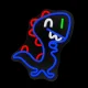 Forever Light JURASSIC BABY DINO LED Neon Sign, Blue