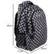 Kruzzel Checkerboard School Backpack 22L with Gym Bag 24530