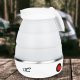 LTC Foldable Electric Travel Kettle 0.6L Silicone, White