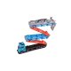 Car Transporter Truck with 210 cm Race Track Playset 8 Toy Cars