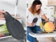 Silicone Spoon Rest and Kitchen Utensil Holder, Black