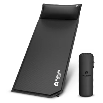 Mountain Goat Self-Inflating Sleeping Pad with Pillow 188x65x3.5 cm, Black