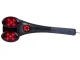 Double Vibration Body Massager with Heating and Infrared Light, Silver