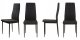 ModernHome Upholstered Dining Chairs Set of 4, Black