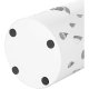 Steel umbrella stand with modern cut-out design, white