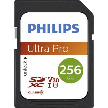 Philips SDXC Memory Card 256GB Class 10 UHS-I U3 V30 A1