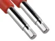 3-Way Bike Allen Wrench 4 5 6 mm Y-Shaped Hex Key, Silver Red