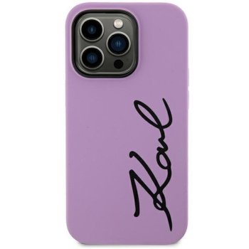 Apple iPhone 11 6.1'' Karl Lagerfeld Silicone Signature Case Cover (KLHCN61SKSVGU), Purple