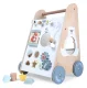 ECOTOYS Wooden Baby Push Walker with Educational Elements