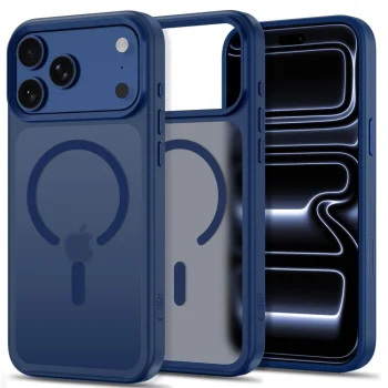 Tech-Protect Magmat Magsafe CC Case for iPhone 18 Pro / 17 Pro, Matte Navy Blue