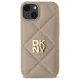 DKNY Quilted Stack Logo Case for iPhone 14 - Beige