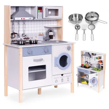 Ecotoys TL403005 Wooden Play Kitchen with LED & Sounds