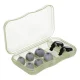 Silicone Noise-Reducing Earplugs with Case, 3 Sizes