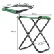 Folding Camping & Fishing Stool, Green