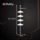 Ruhhy 26639 Telescopic Corner Bathroom Shelf, 240-310 cm, White