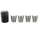 Set of Tourist Shots Glasses 4 pcs + Case, 120 ml