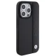 BMW Leather Textured & Stripe Case for iPhone 15 Pro - Black