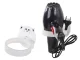Wall-Mounted Hair Dryer Holder, White