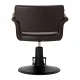 Hairdressing Chair Gabbiano Lucca Brown with Black Base