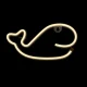 Forever Light FLNE09 LED Neon Whale, Warm White, USB/Battery