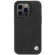 BMW Leather Quilted iPhone 14 Pro Case Black