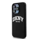 DKNY iPhone 13 / 13 Pro Case Liquid Silicone White Printed Logo MagSafe, Black