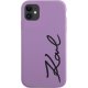 Karl Lagerfeld iPhone 11 / XR Case Silicone Signature, Purple