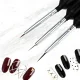 Nail Art Brush Set, 3 Pcs, Black