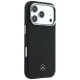 Mercedes Leather Semi Wrap Grill Pattern MagSafe Case for iPhone 17 Pro, Black