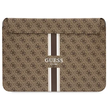 Guess 4G Printed Stripes Laptop Sleeve 14", Brown
